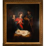 Holy Family with Angel, Sevillian or Portuguese school of the 17th century, circle of Josefa de Óbid