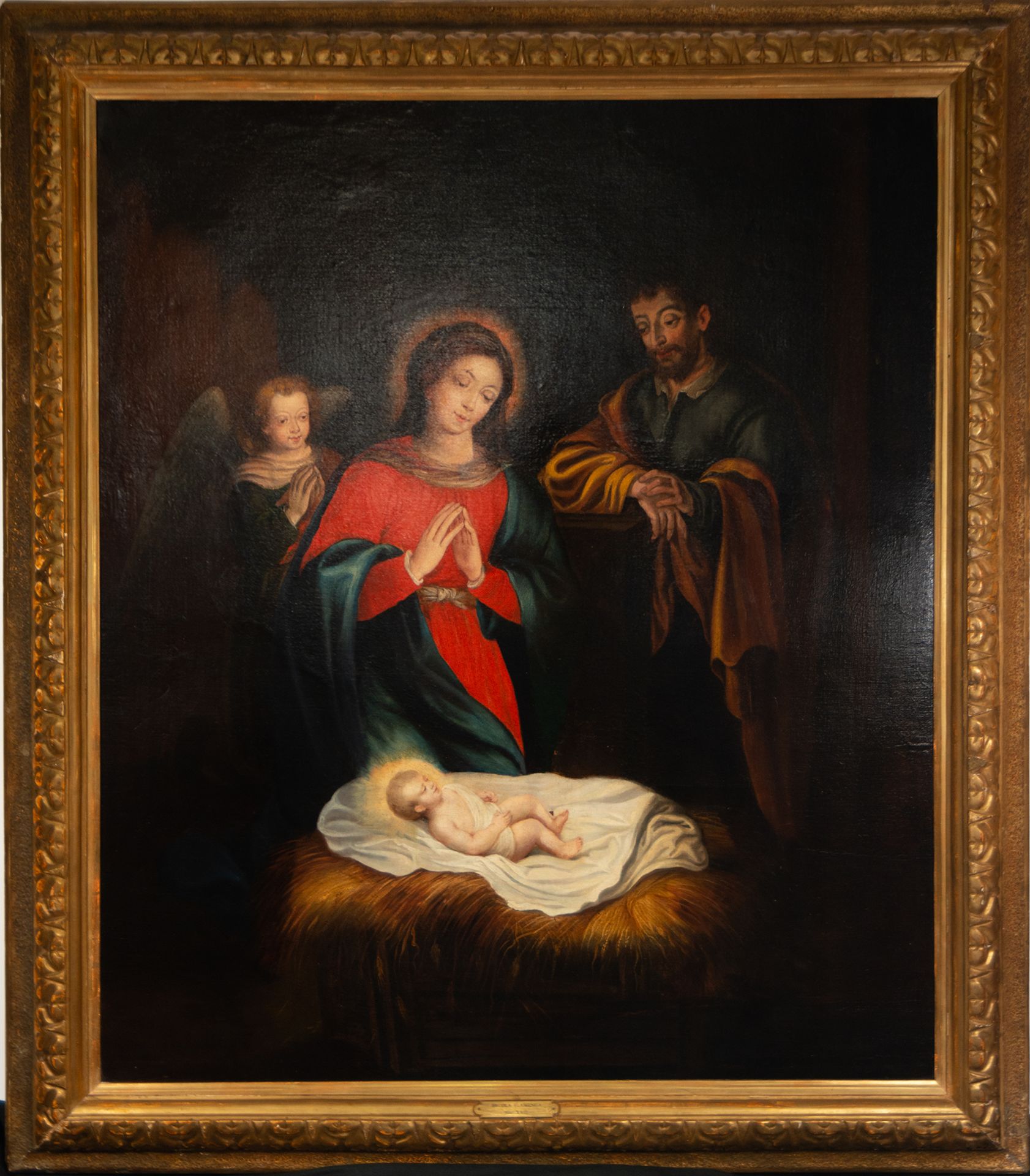 Holy Family with Angel, Sevillian or Portuguese school of the 17th century, circle of Josefa de Óbid