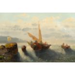 Sea View, 19th century French school, signed L. Erich