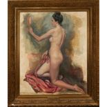 Nude Woman in Front of the Mirror, Leopoldo de Almeida, 20th century Portuguese school