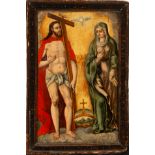 Risen Christ Next to the Virgin Mary, Toledo - Cretan school of the 16th century