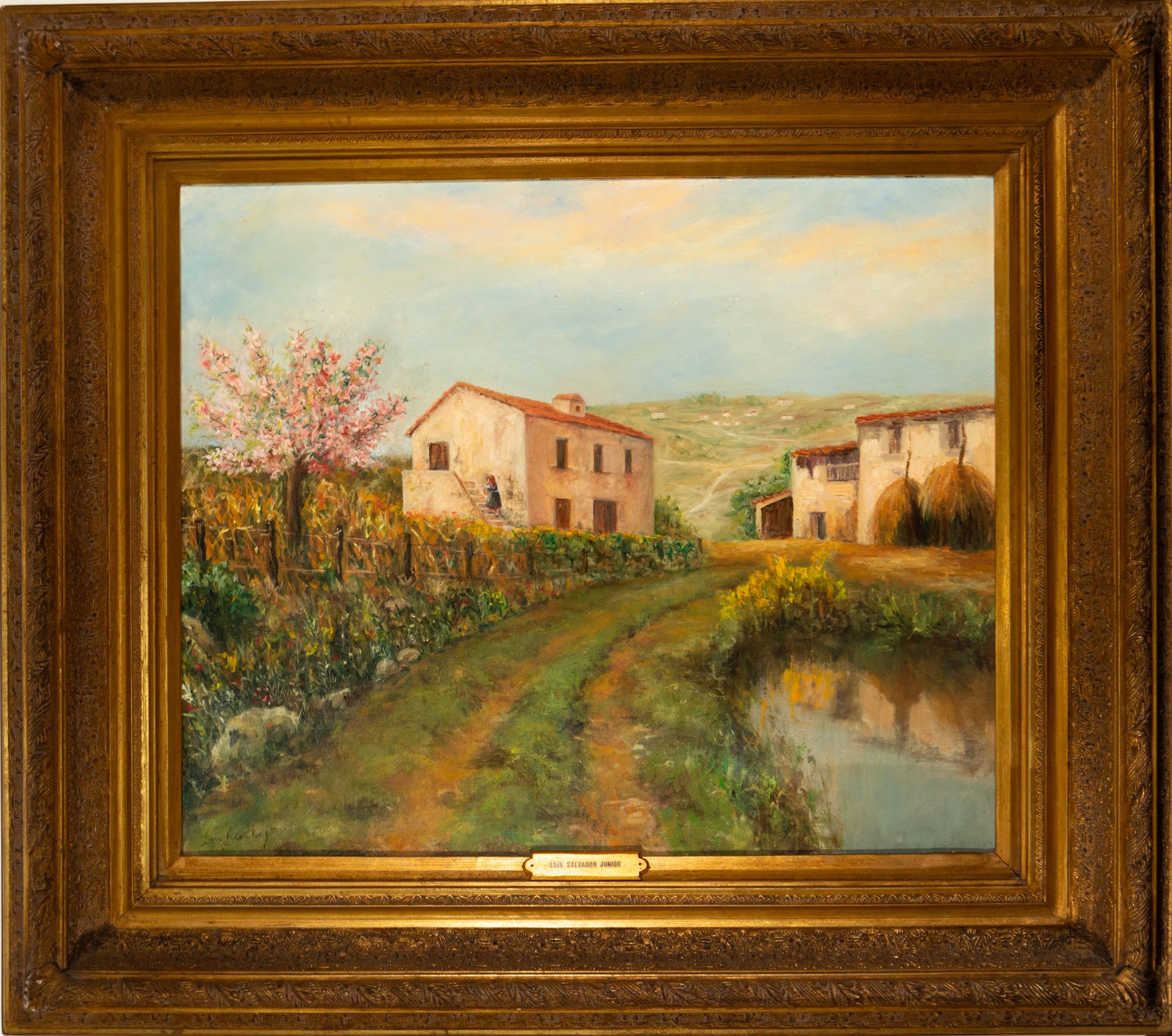 View of the Town, Luis Salvador Junior, Portuguese school of the 20th century