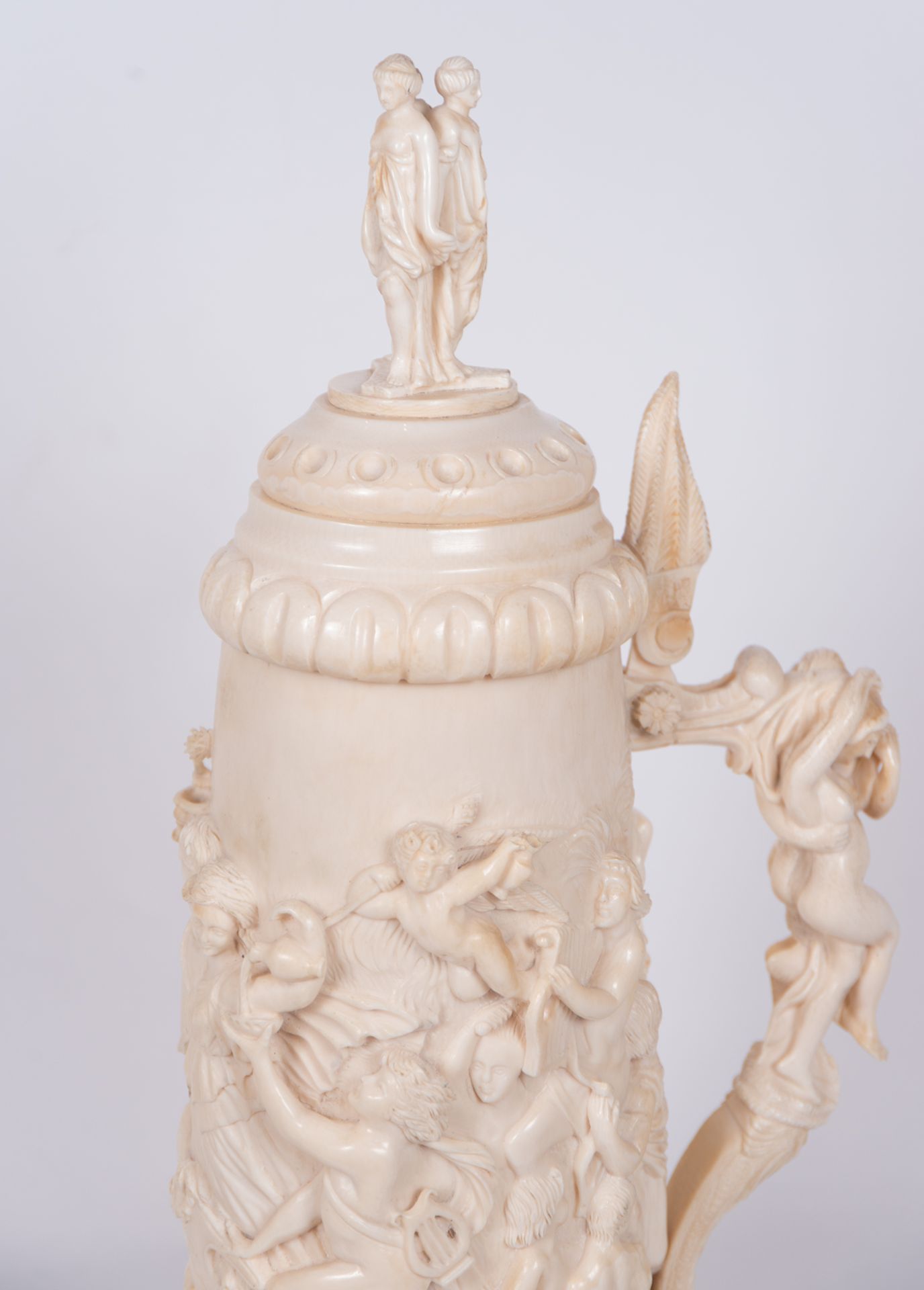 Important Tankard in ivory with mythological scene from the 19th century - Bild 5 aus 9