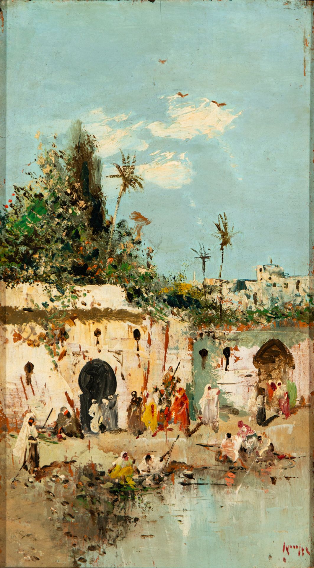 Pair of Orientalist scenes, 19th century Orientalist school - Image 4 of 10