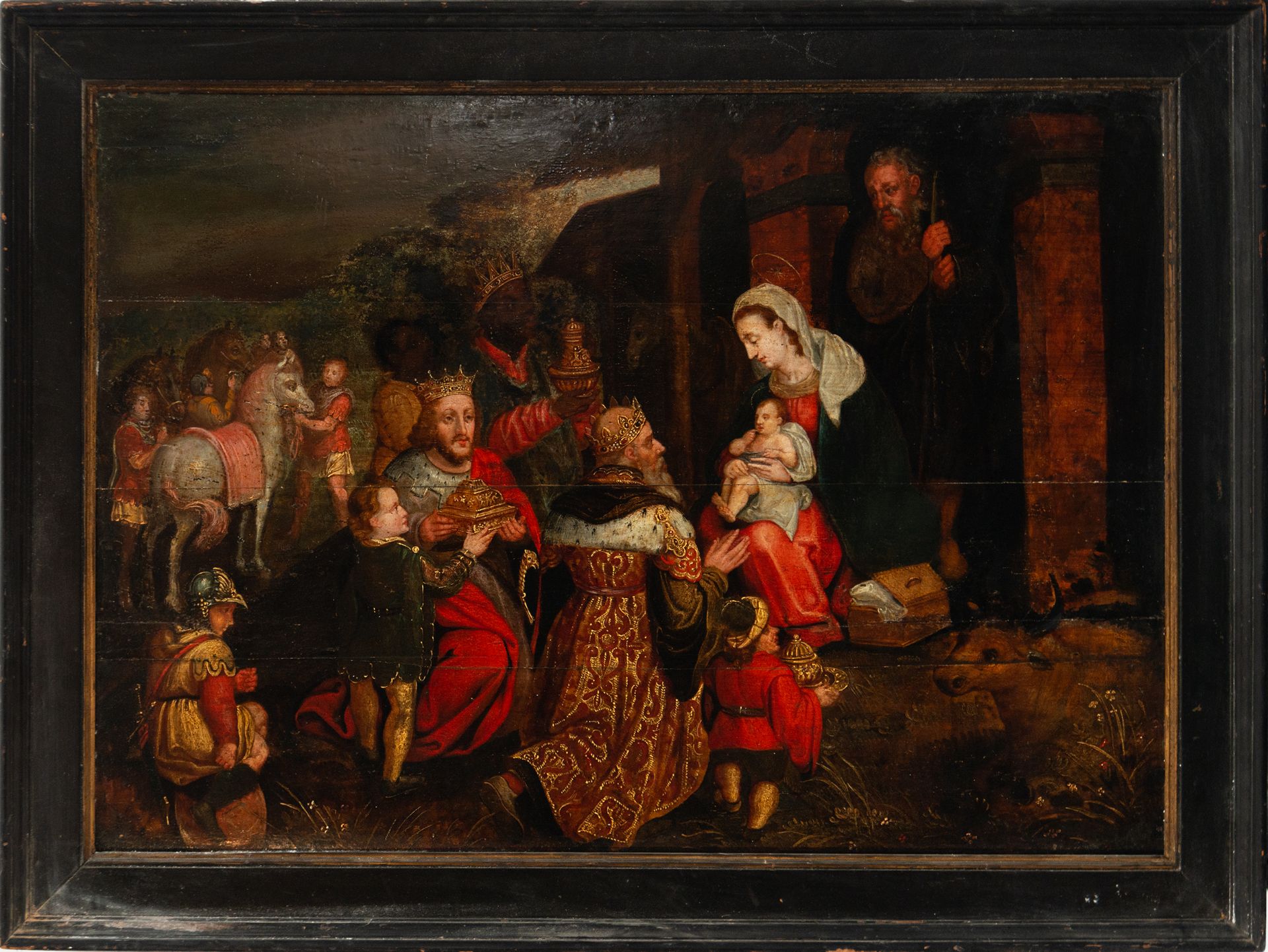 Adoration of the Magi, Flemish school of the 16th century