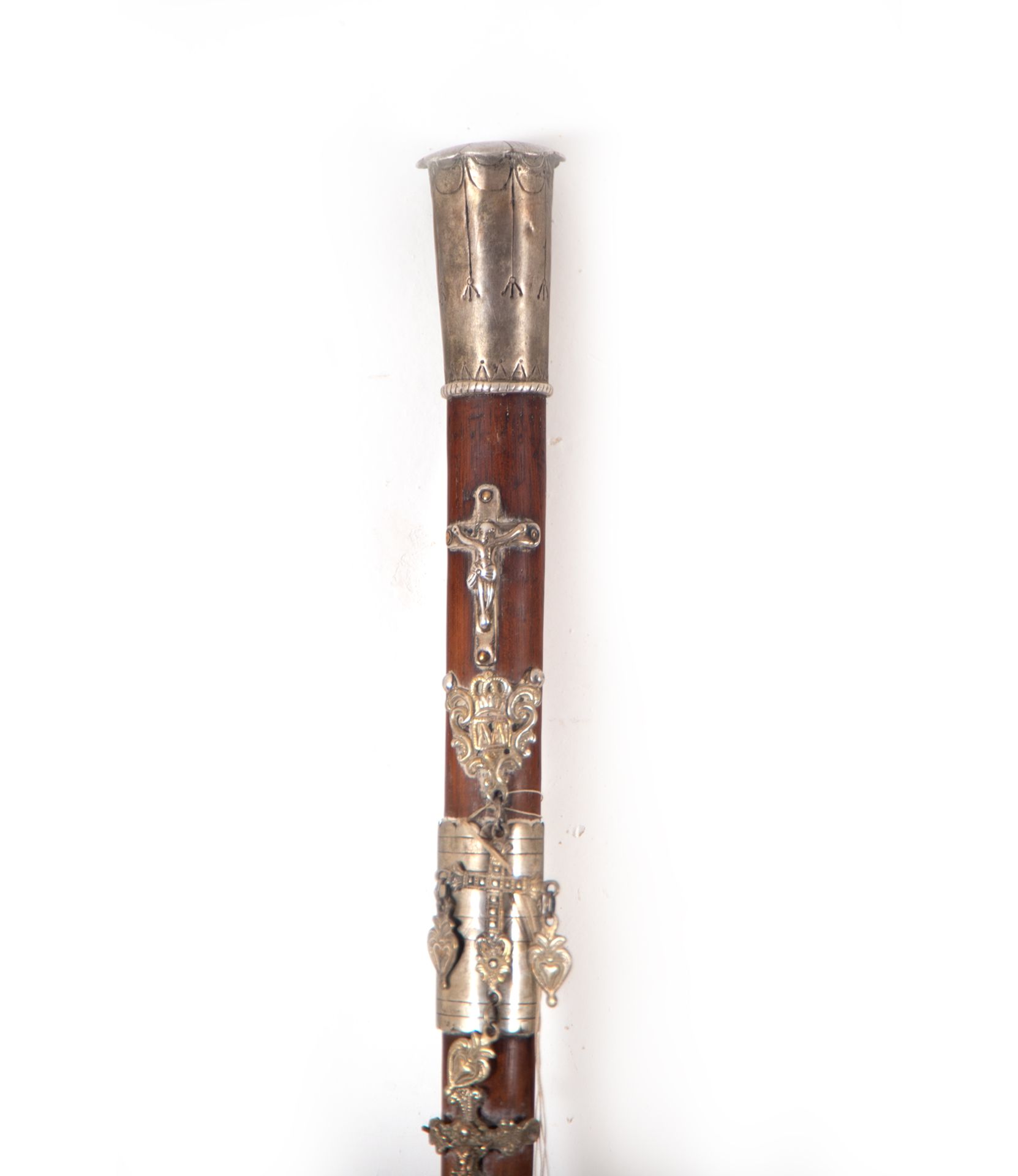 Rare Mayor's Command Baton with silver votive offerings, Peruvian school of the 19th century - Bild 5 aus 5