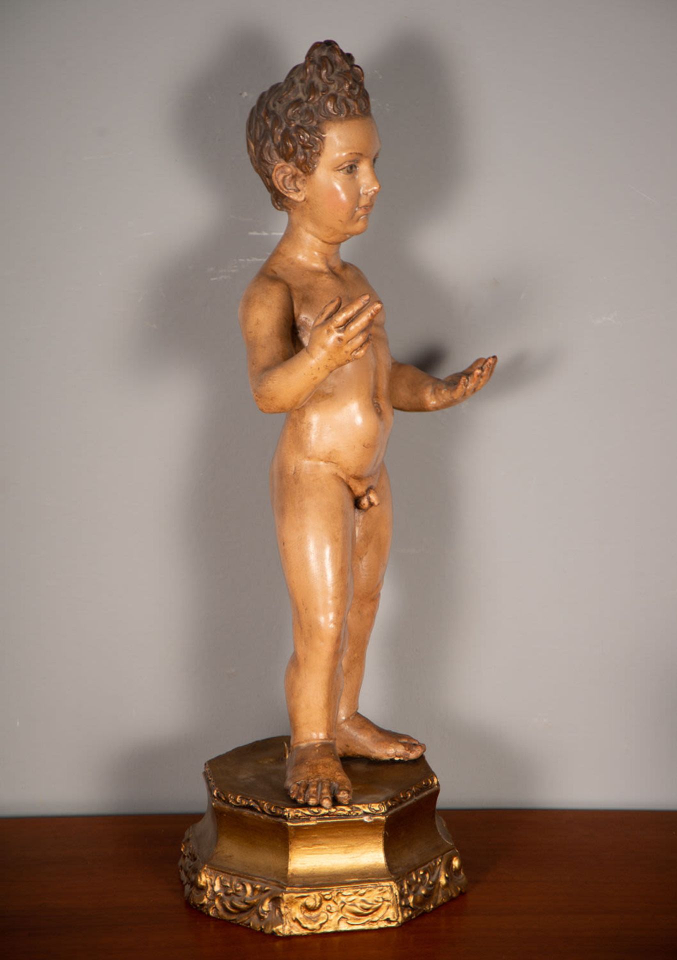 Enfant Jesus, Sevillian school of the 19th century, signed Pedro Navia y Campos - Image 9 of 13