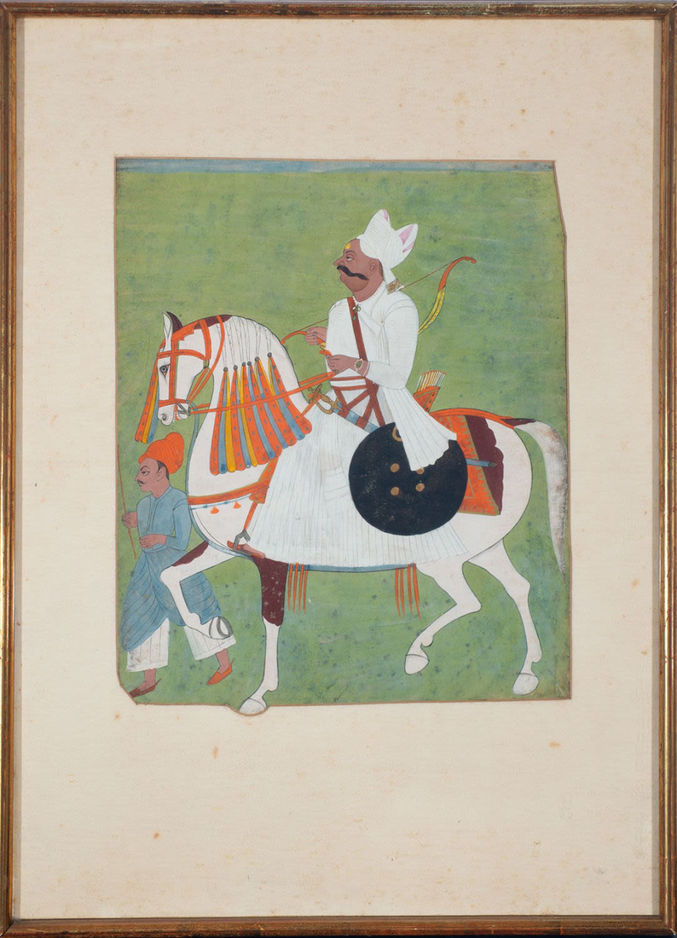 Portrait of Prince on Horseback, Rajasthan, India, possibly 18th - 19th century