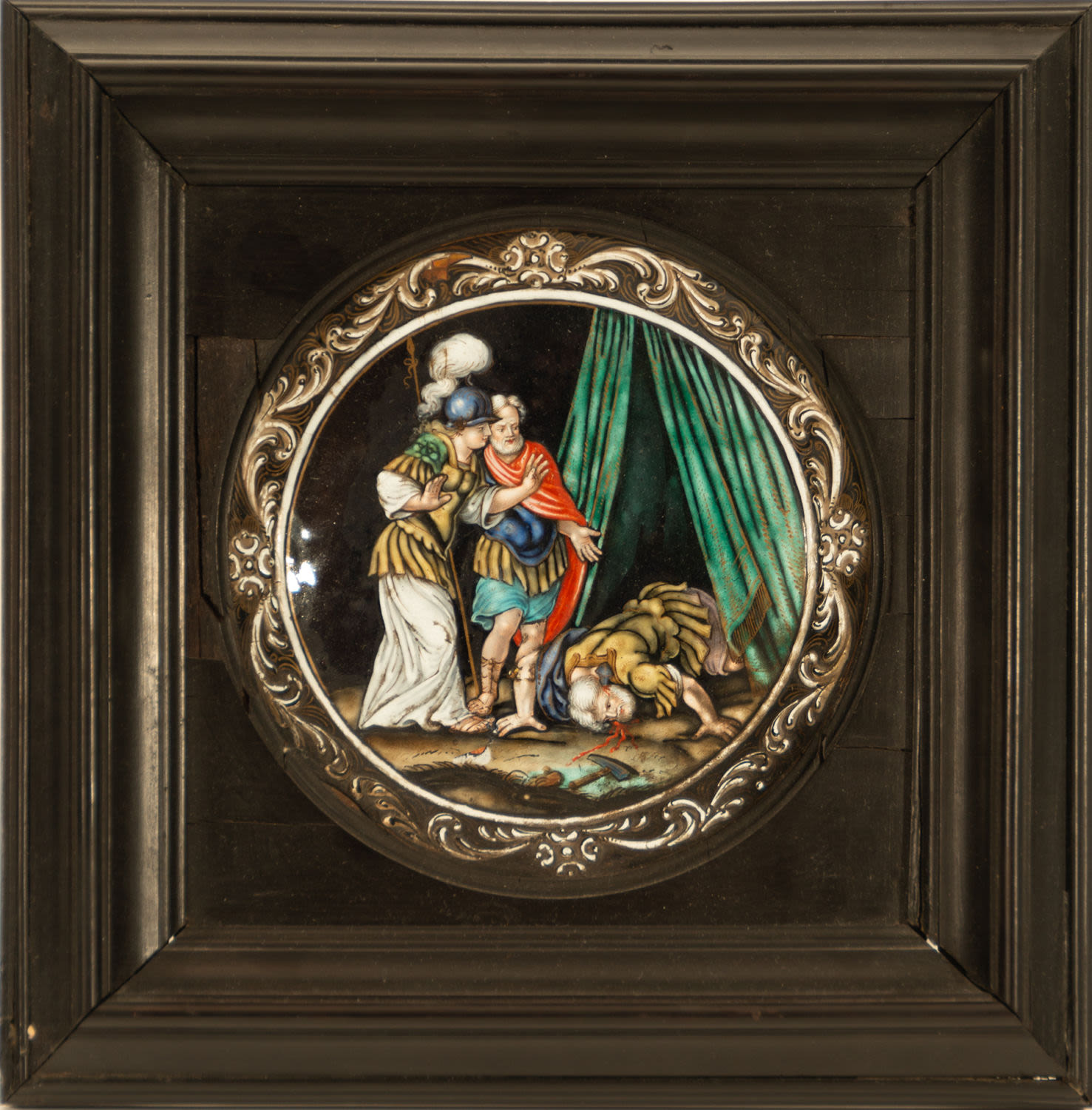 Oval in Limoges enamel, signed Jean Laudin (1616-1688)
