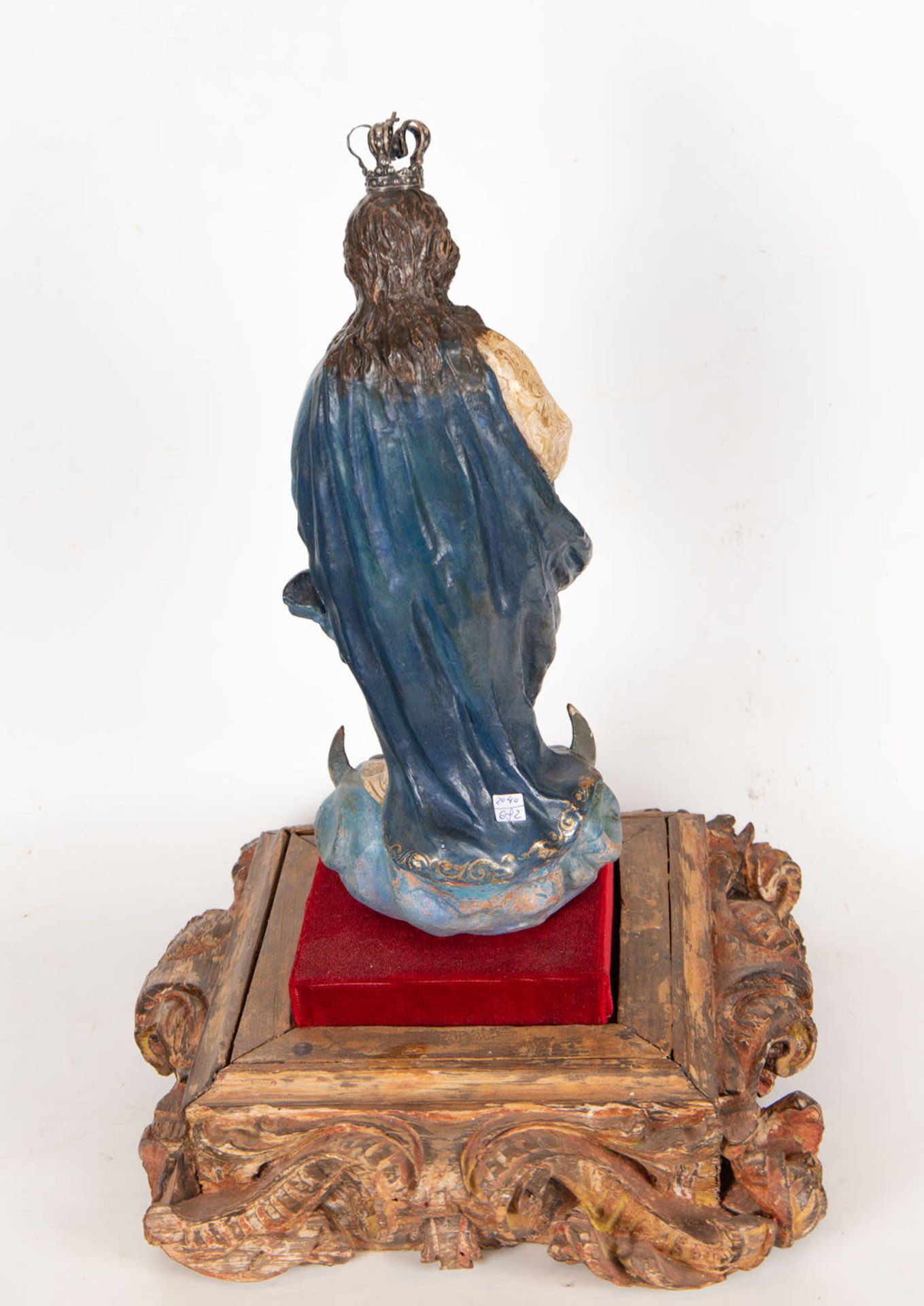 Immaculate Virgin in Terracotta with Silver Crown, 17th century Spanish school - Bild 7 aus 7