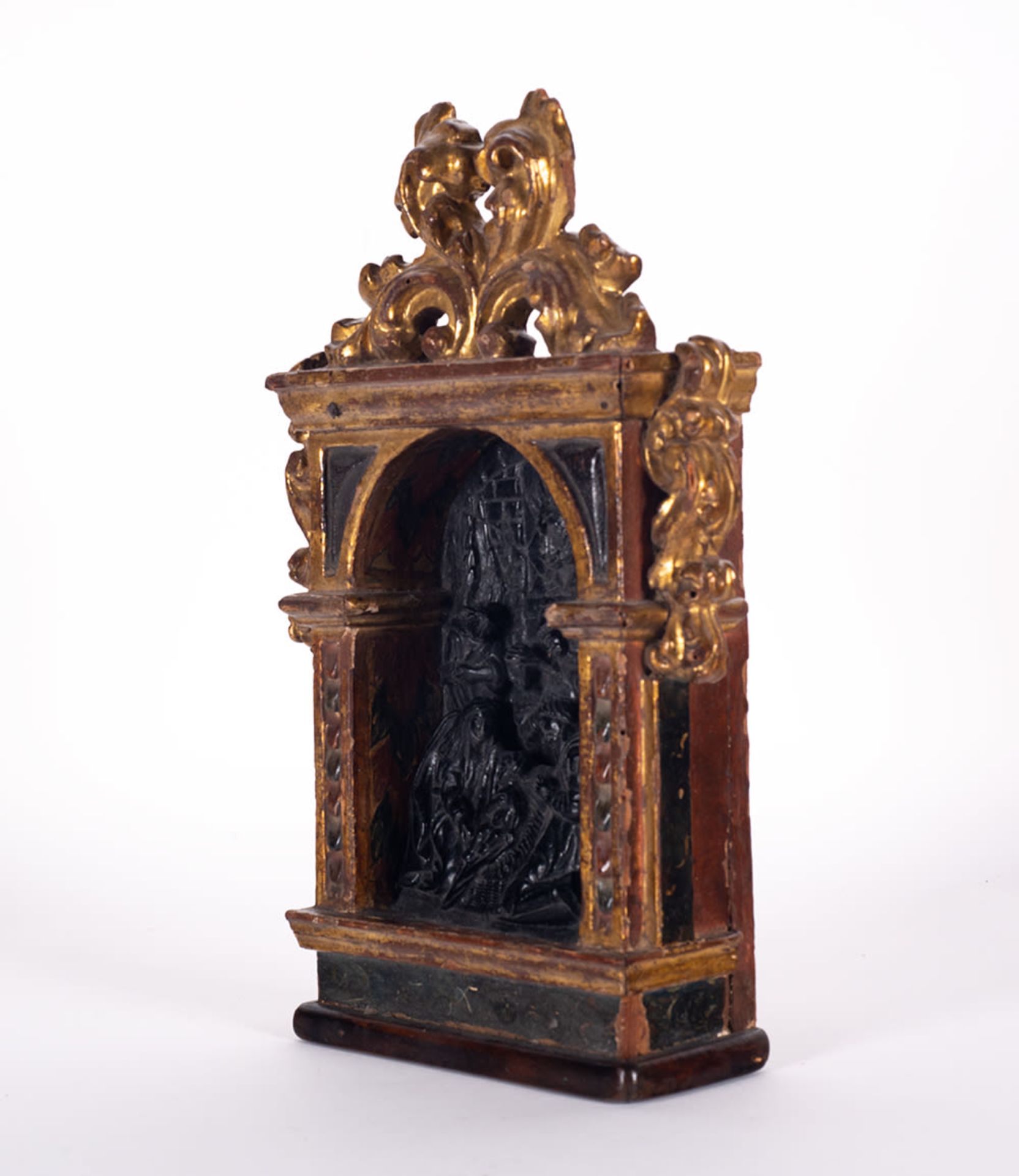 Rare Galician black amber chapel representing the "Adoration of the Shepherds", possibly Santiago, S - Bild 2 aus 7