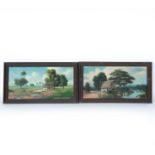 Pair of Cuban Matanzas landscapes, Cuban school of the 19th - 20th century