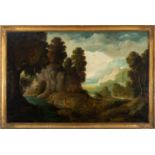 Large Mountain Landscape, Italo-Flemish school of the 18th century