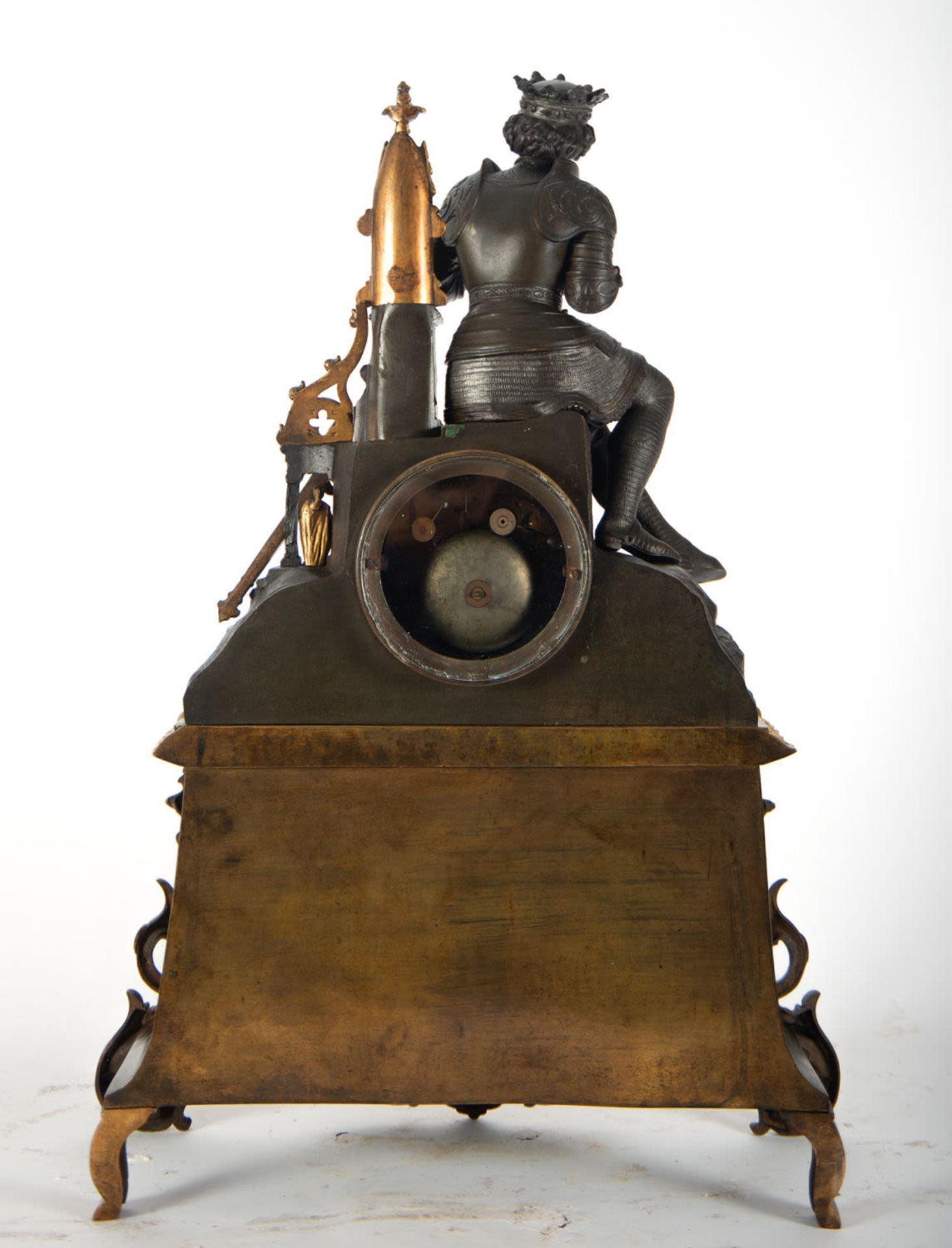 Gilt bronze clock Ferdinand the Catholic, 19th century - Image 8 of 10