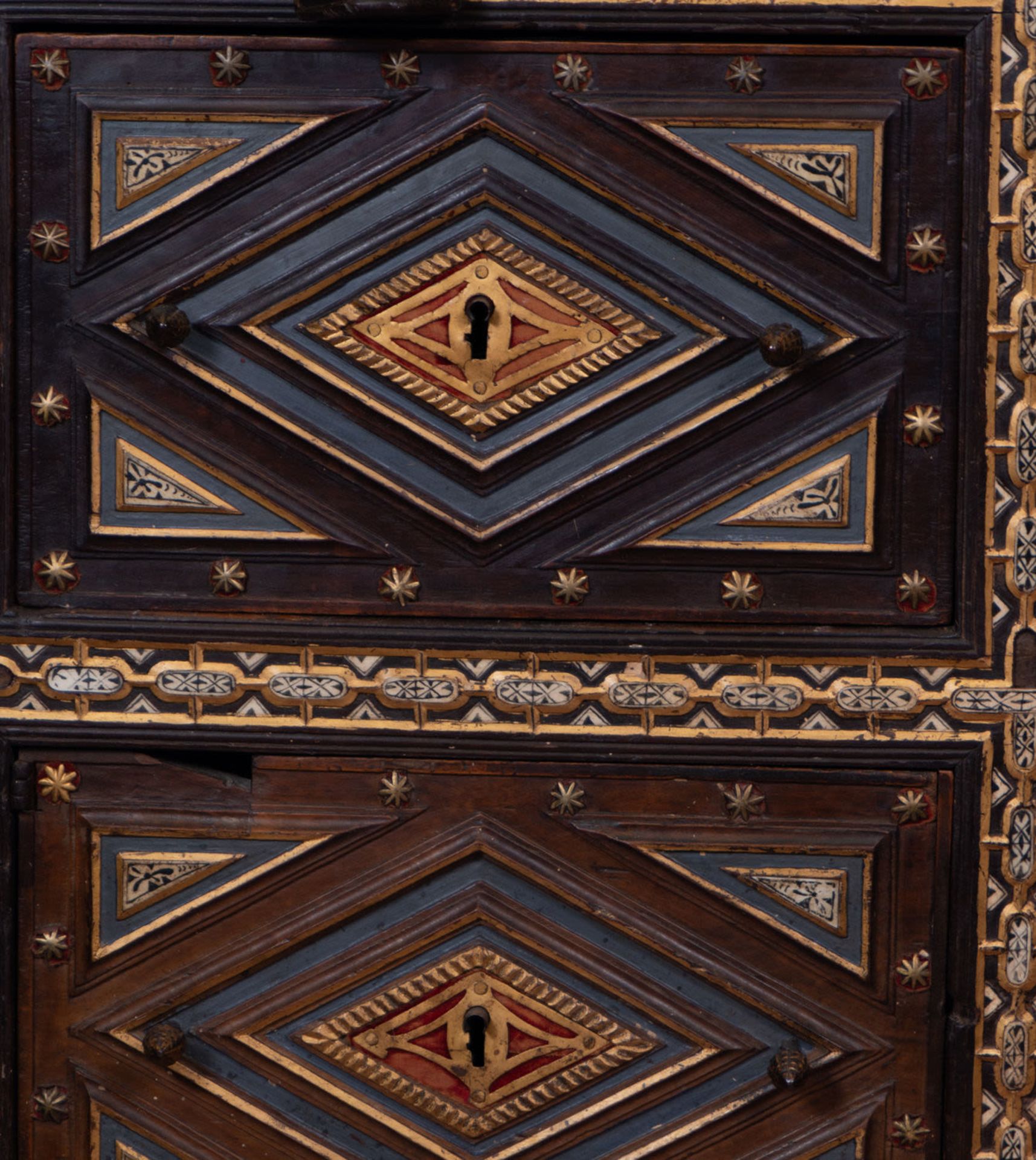 Exceptional Spanish Vargueno Cabinet complete with table, Toledo school of the 17th century - Image 20 of 26