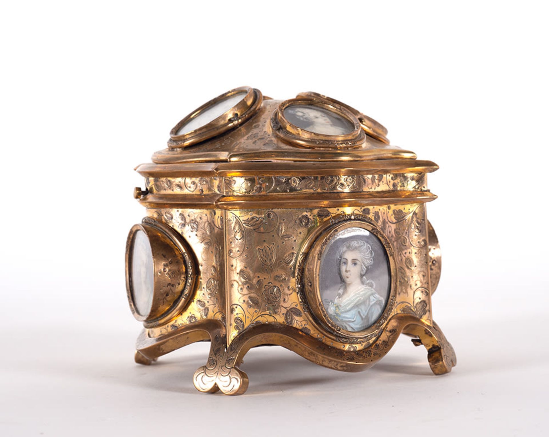 French jewelery box in gilded silver from the 18th century, Louis XV period - Bild 2 aus 6