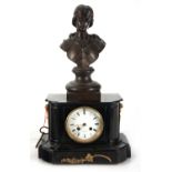 Mantel Clock with Bust of Joan of Arc, 19th Century