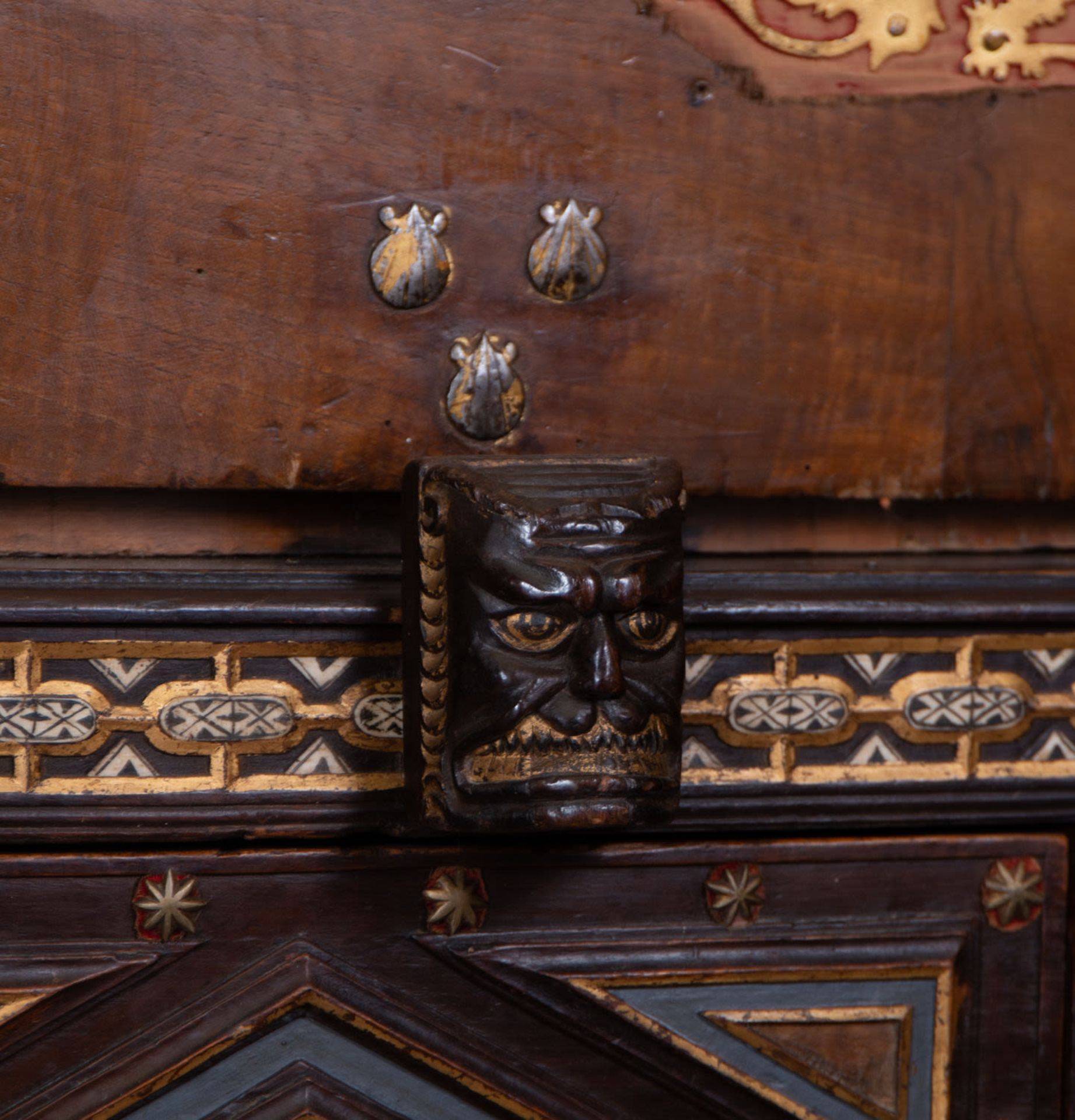 Exceptional Spanish Vargueno Cabinet complete with table, Toledo school of the 17th century - Image 21 of 26
