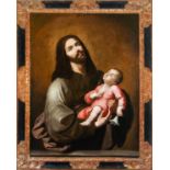 Saint Joseph with the Child in Arms, Attributed to Francisco Polanco (Jaén, 1610 - Seville, 1651), A