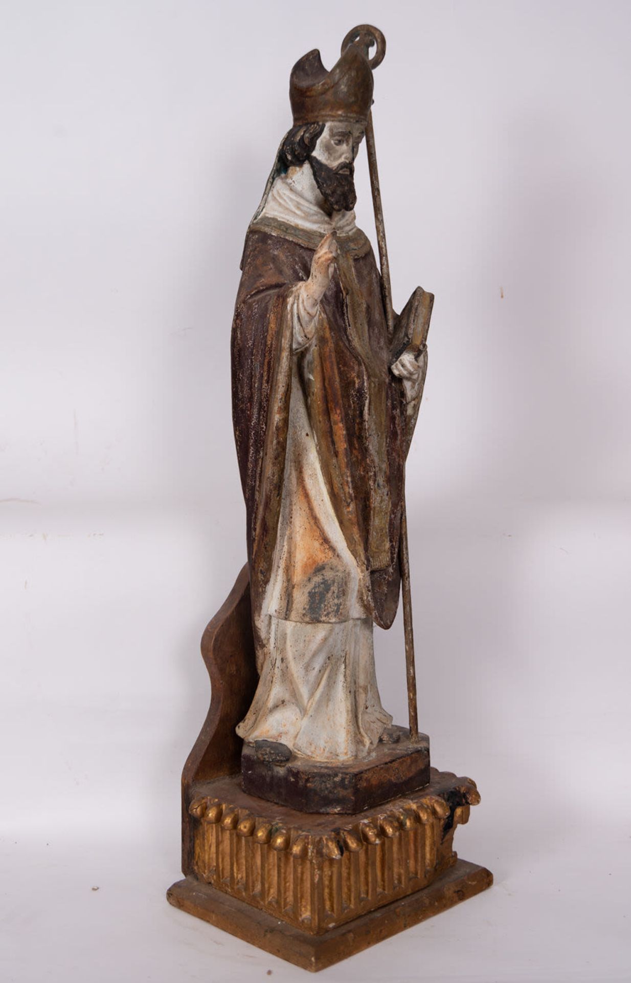 Saint Nicholas in polychrome iron, Spanish school of the 18th century - Bild 3 aus 4