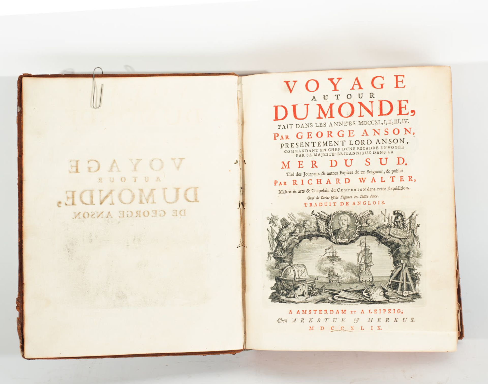 Lord Anson's Voyage Around the World, translated from English, edited 1749 - Bild 2 aus 12