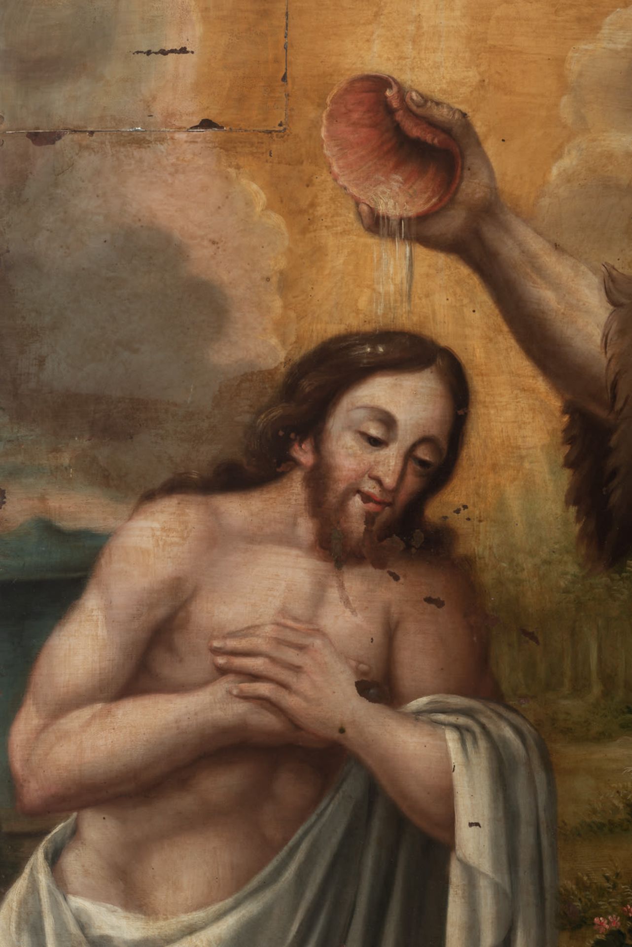 Colonial School, Mexico, 18th century. The Baptism of Christ. Oil on copper. - Bild 2 aus 4
