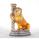 Rare ceramic lion from Talavera, Spain, 18th century