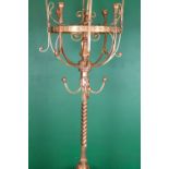 Art Nouveau coat rack in patinated bronze, Belgian school from the end of the 19th century