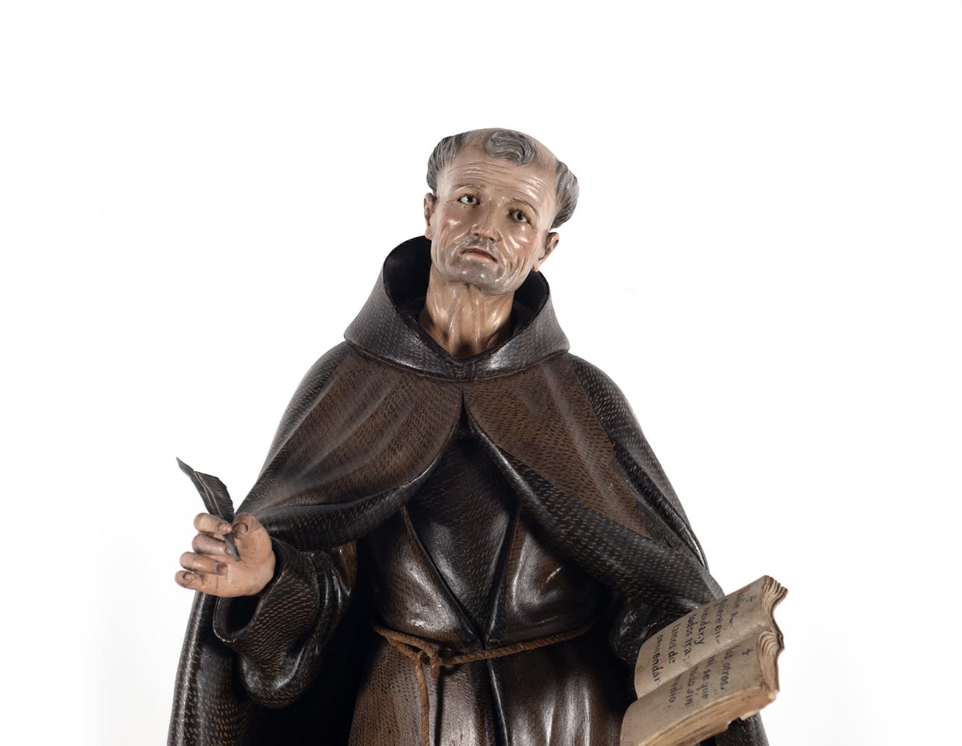 San Francis of Assisi , Granada school from the 17th century, attributed to José de Mora - Image 3 of 5