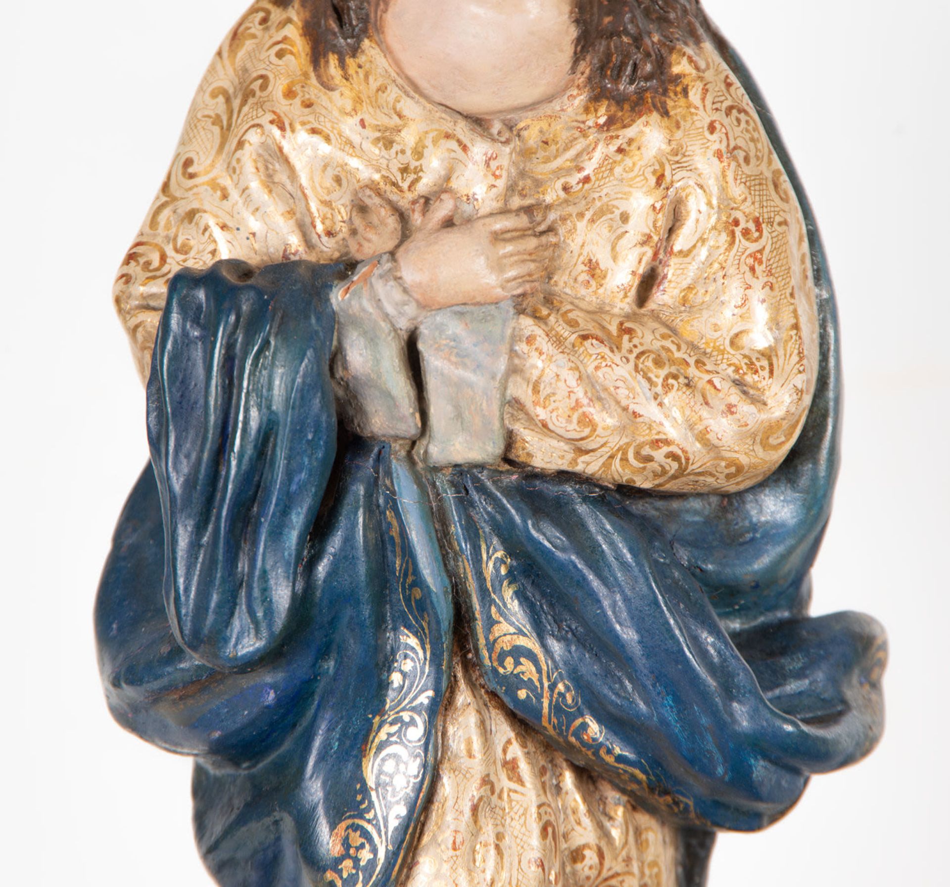 Immaculate Virgin in Terracotta with Silver Crown, 17th century Spanish school - Bild 3 aus 7