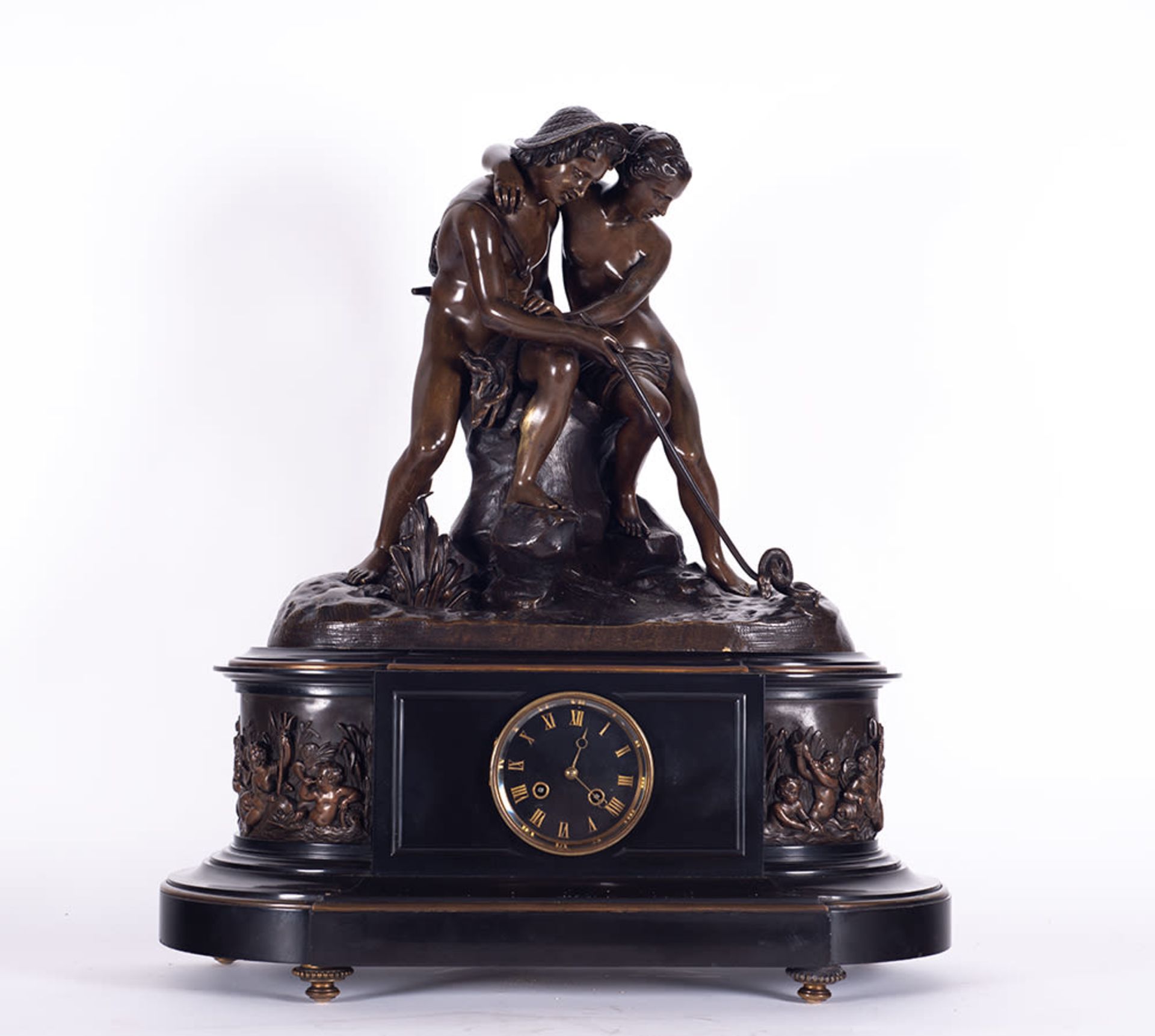 Large French mantle clock, 19th century