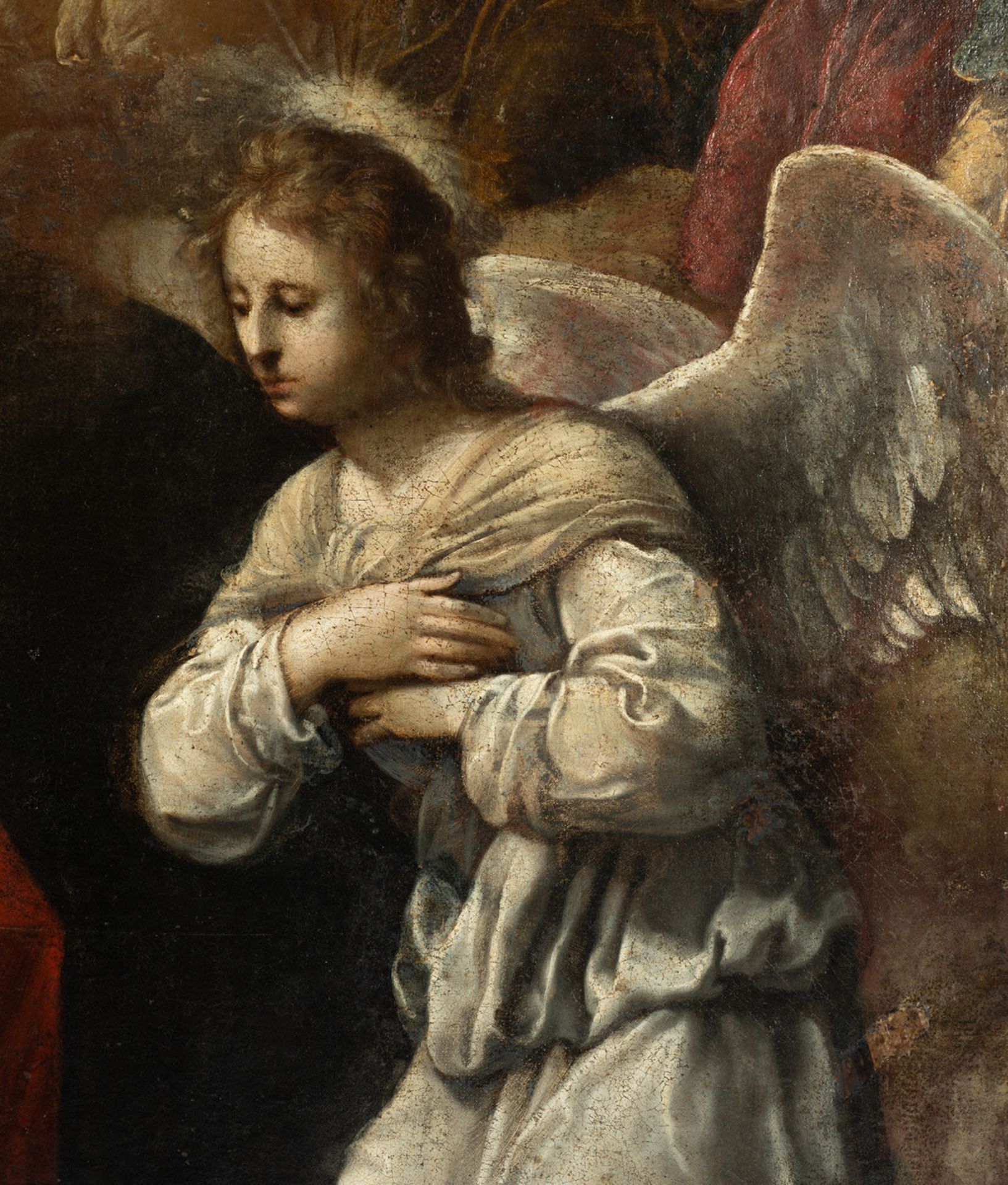 Annunciation of the Virgin Mary surrounded by Angels, Sevillian baroque school of the 17th century - Bild 6 aus 10