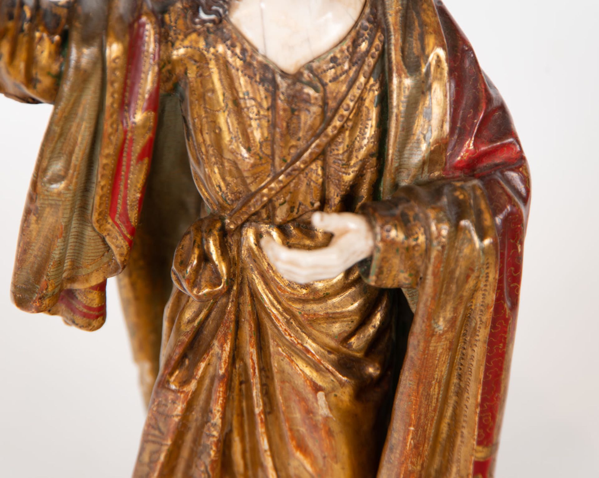 Large Saint John the Evangelist in Ivory and Wood, 18th century - Bild 4 aus 7