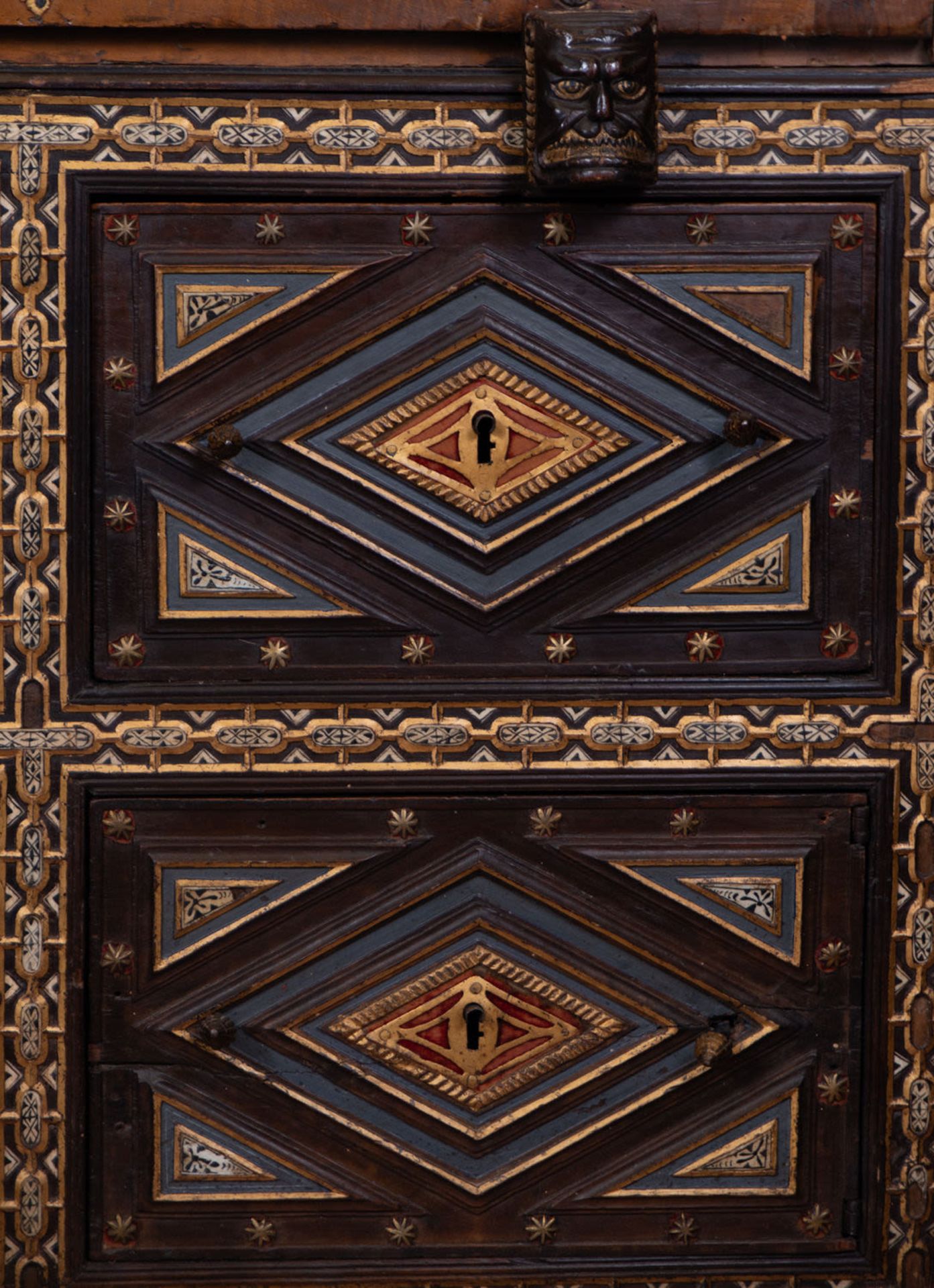 Exceptional Spanish Vargueno Cabinet complete with table, Toledo school of the 17th century - Image 13 of 26