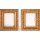 Pair of Neoclassical Frames in Gilt Wood and Stucco, 19th century