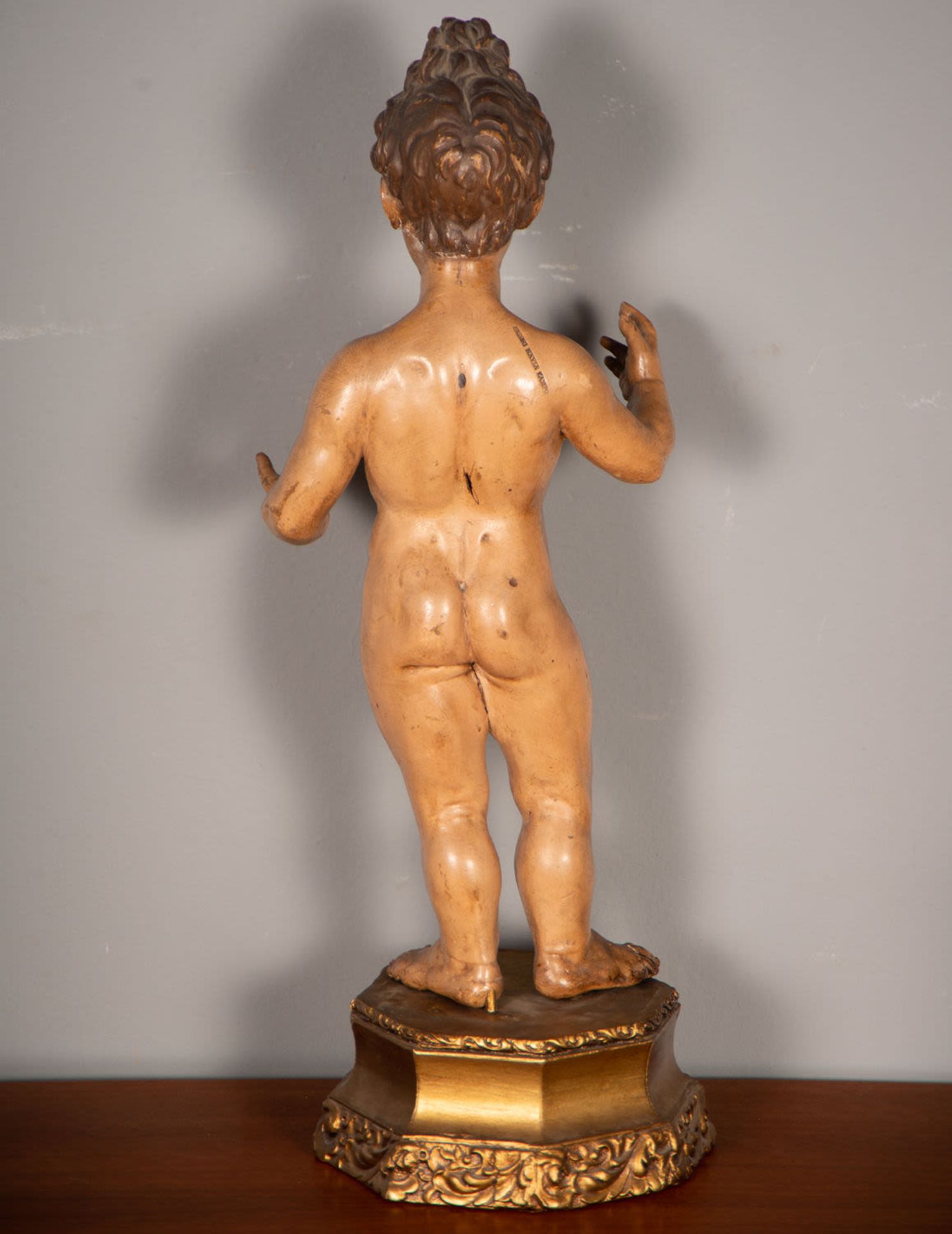 Enfant Jesus, Sevillian school of the 19th century, signed Pedro Navia y Campos - Image 8 of 13