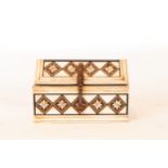 Embriachi-type chest in marquetry marquetry, bone and wrought iron appliqués, following models of th