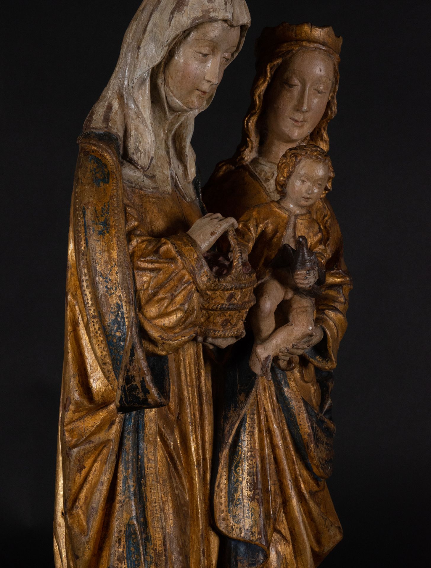 Very Important Saint Anne with the Virgin and Child, Mechelen school, 16th century - Bild 9 aus 14