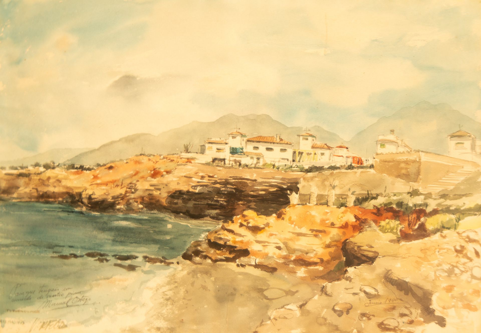 View of Torremolinos, Spanish school of the 20th century, Manuel Ortega - Bild 2 aus 6