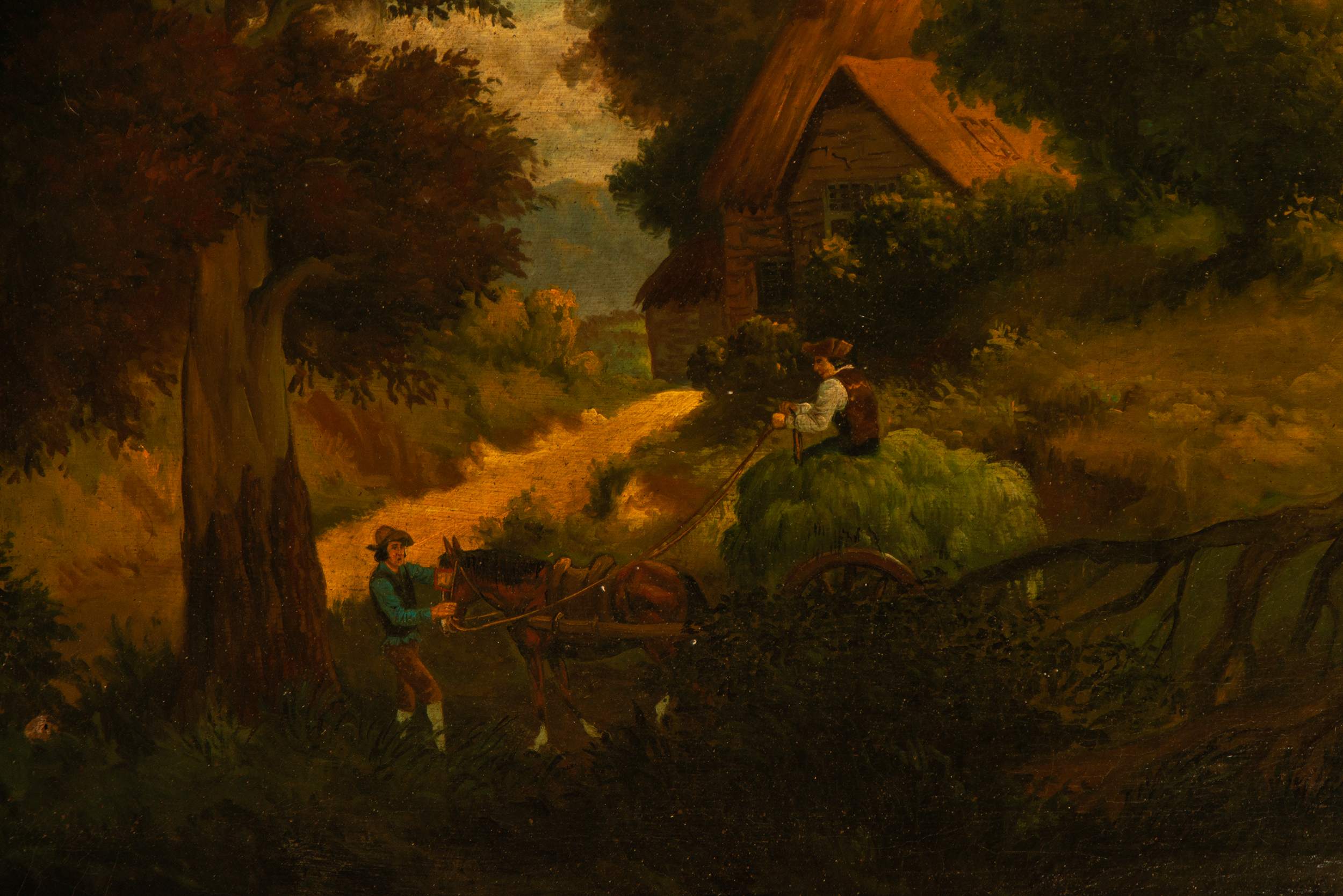 Country Scene with Woodcutters, 19th century Dutch school, following 17th century models - Image 3 of 6