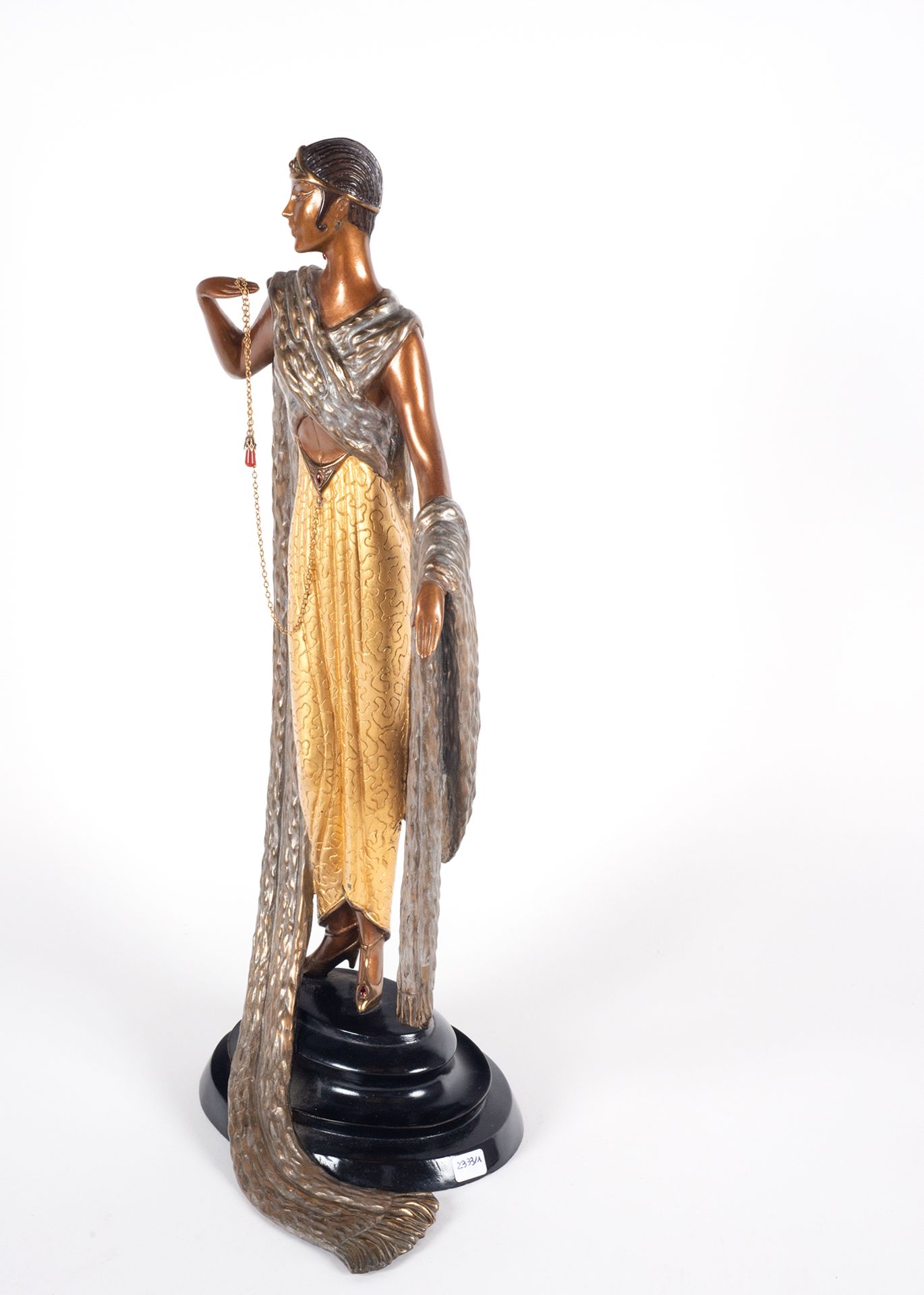 "Je l'Aime", important Art Deco Lady figure, Romain de Tirtoff, called "ERTE", edition 44/500 - Bild 4 aus 8