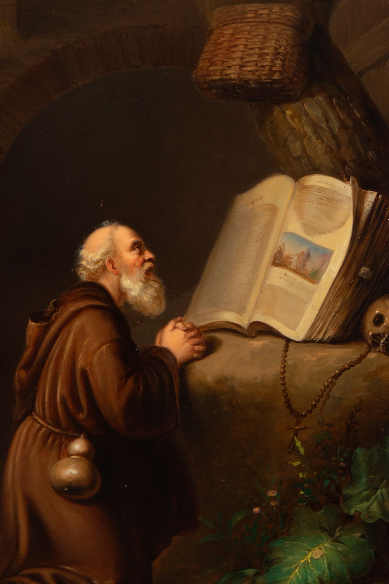 Saint Francis of Paola in Prayer, 19th century Italian school - Image 3 of 6