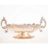 Important fruit bowl in solid sterling silver, French school of the 19th century