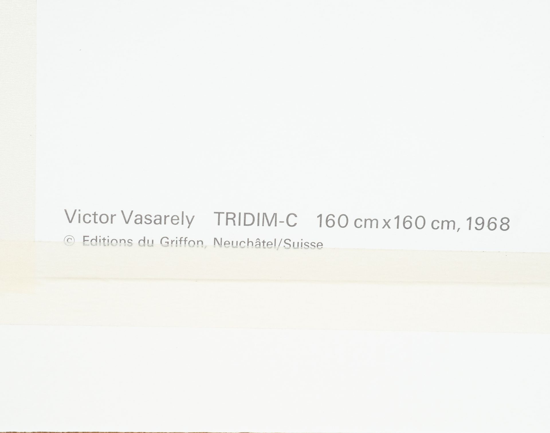 TRIDM-C, Victor Vasarely, Editions du Griffon, Neuchâtel, Switzerland - Bild 2 aus 2