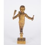 Cupid figure in gilt bronze, French Neoclassical school of the end of the 18th century - beginning o