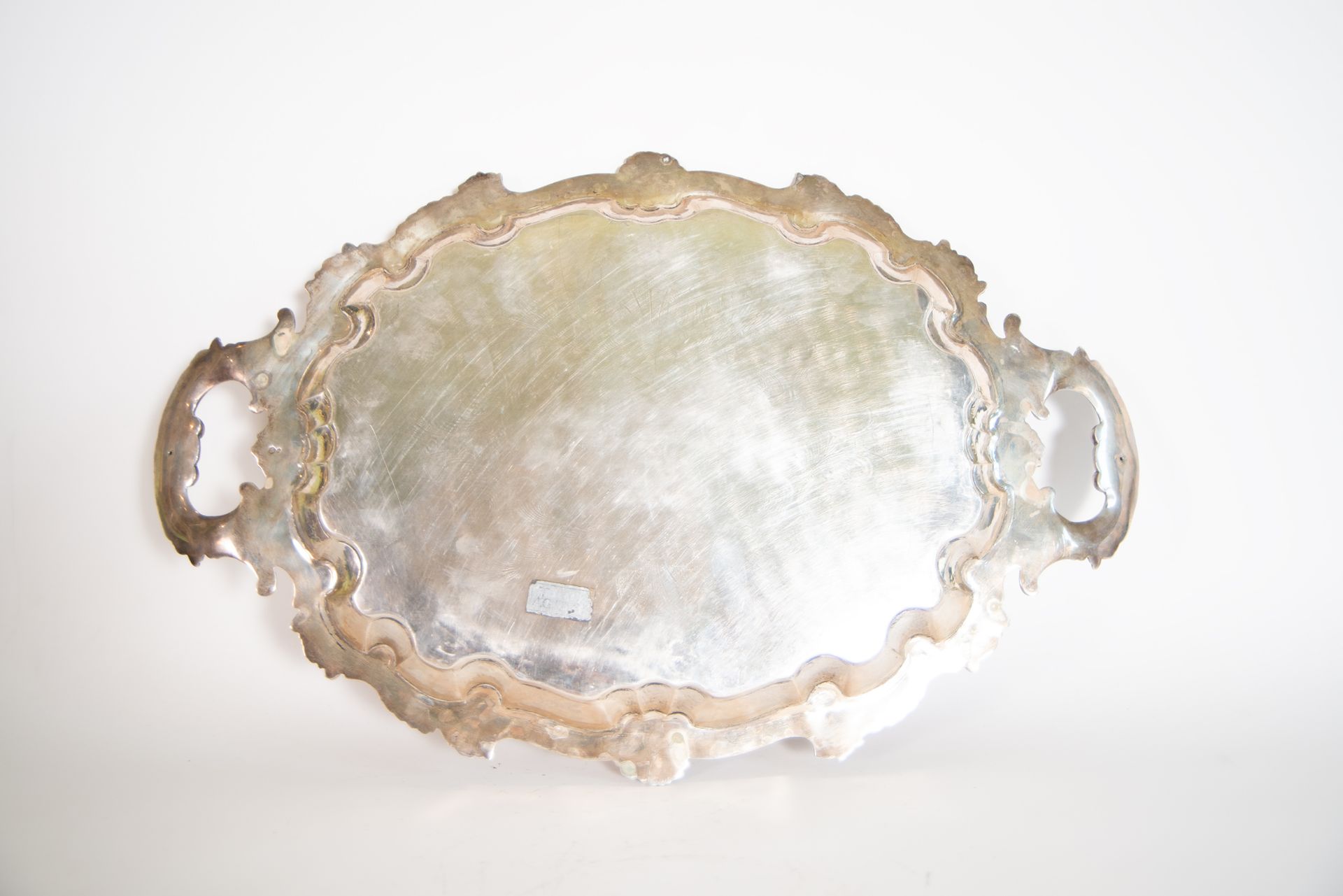 Important Rococo style Silver Tray in 925 Sterling Silver, Córdoba marks, Spanish school of the earl - Image 3 of 4