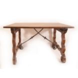 Castilian table with Lira leg, 18th century Spanish school