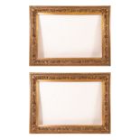 Large Pair of French Louis XVI Style Picture Frames in gilded wood, 19th century French school