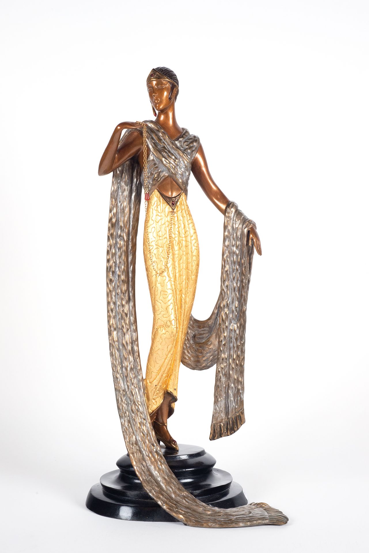 "Je l'Aime", important Art Deco Lady figure, Romain de Tirtoff, called "ERTE", edition 44/500