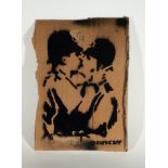 "Cops Kissing", Cardboard from the Dismaland Amusement Park from the "Banksy series", Year 2015